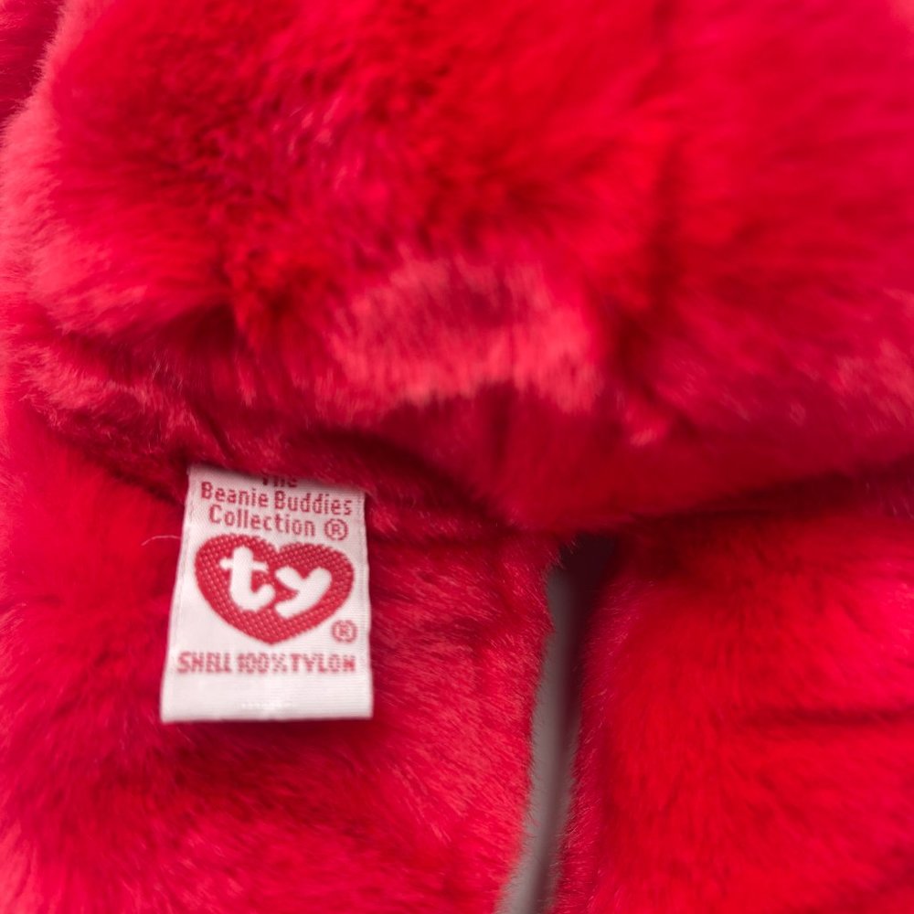 2002 RARE & RETIRED TY BEANIE BABY BUDDY#1 THE RED TEDDY BEAR 14" - Picture 9 of 9